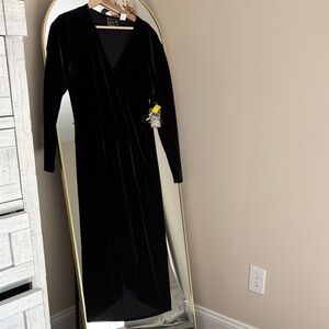 Elegant Black Velvet Dress